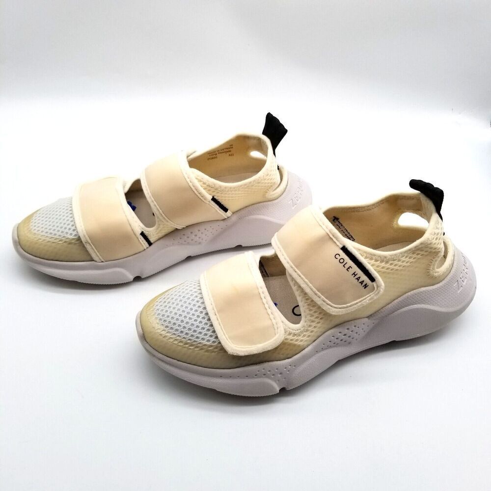 Cole Haan Women's Zerogrand Radiant Double-band Sport Sandals Size 5 B Beige